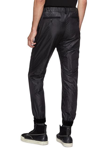 Nylon Jogging Pants in Black 